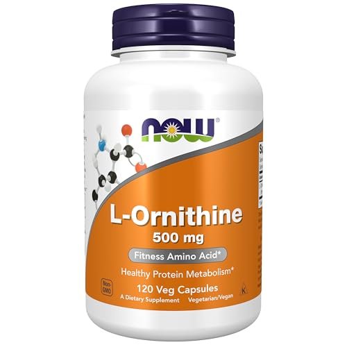 NOW Foods L-Ornithin 500 mg, 120 Kapseln – Hochwertiges Aminosäurepräparat