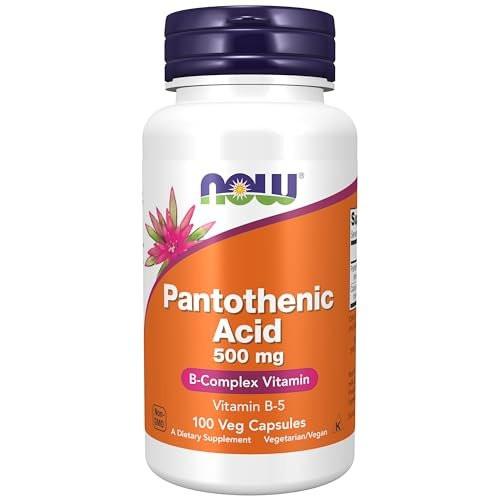 NOW Foods Pantothensäure (Vitamin B-5) 500 mg, 100 Kapseln - B-Komplex Vitamin
