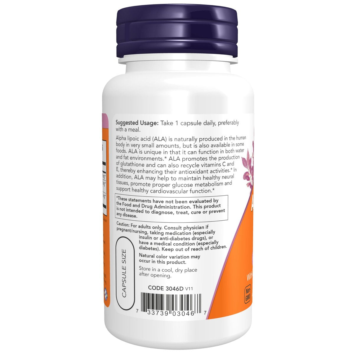 NOW Foods Alpha-Liponsäure 600 mg mit Traubenkernextrakt & BioPerin®, Extra Stärke, 60 Kapseln (1er-Pack)