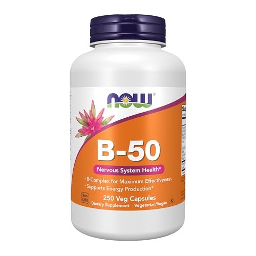 NOW Foods Vitamin B-50, Energieproduktion & Nervensystem, 250 vegane Kapseln