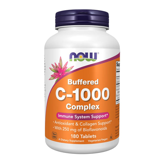 NOW Foods Vitamin C-1000 Komplex mit 250 mg Bioflavonoiden, gepuffert, Antioxidantien-Schutz*, 180 Tabletten