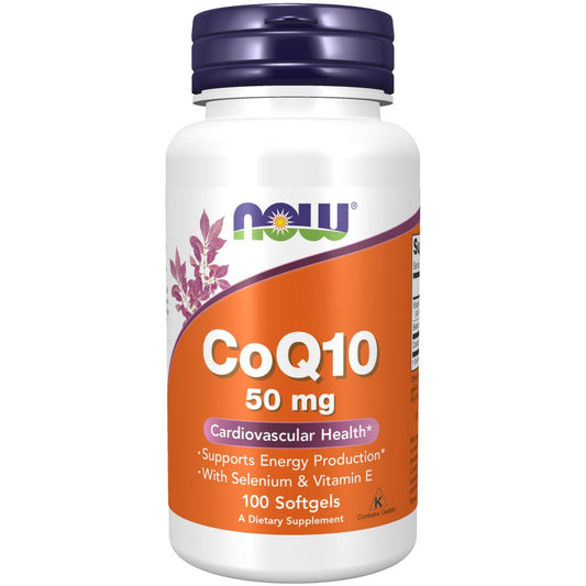 NOW Foods CoQ10 50 mg – Pharmazeutische Qualität, All-Trans Form, fermentiert, 100 Softgels