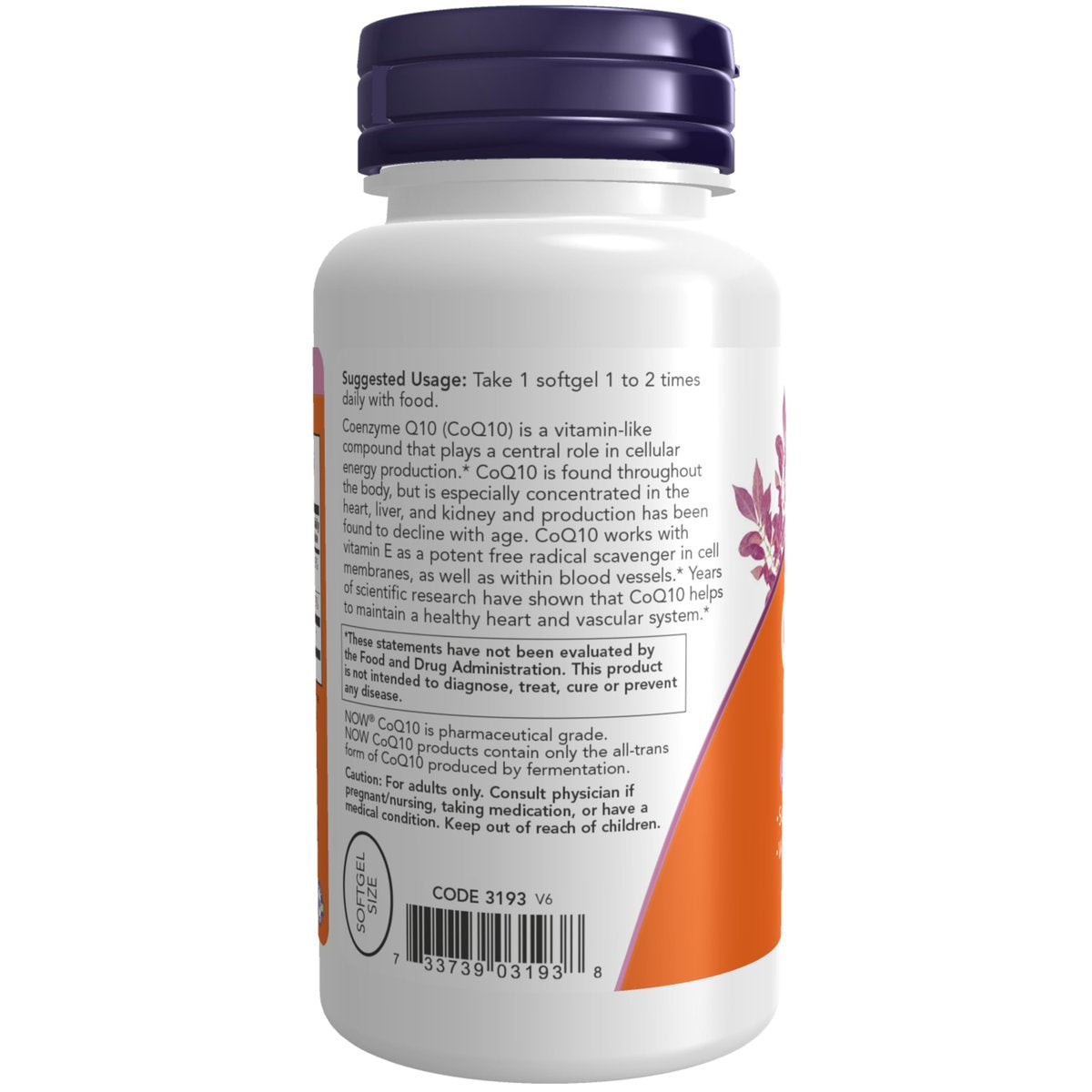 NOW Foods CoQ10 50 mg – Pharmazeutische Qualität, All-Trans Form, fermentiert, 100 Softgels