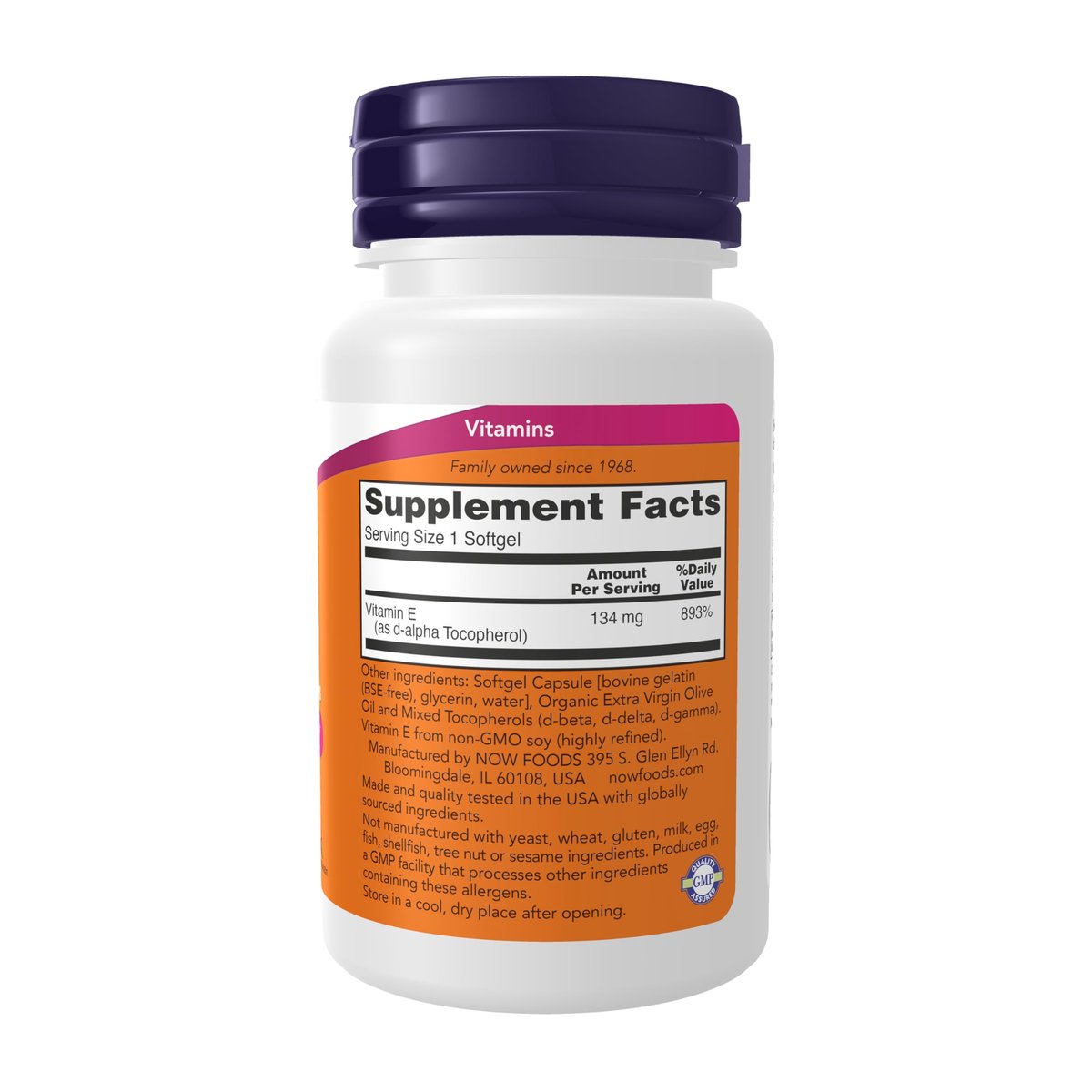 NOW Foods Vitamin E-200 IE mit gemischten Tocopherolen, Antioxidantien-Schutz*, 100 Weichkapseln