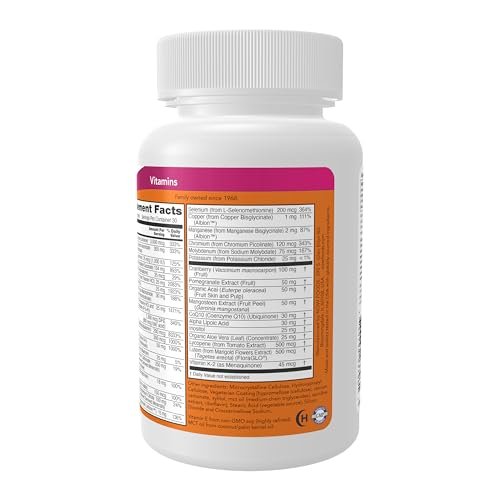 NOW Foods Eve™ Frauen Multivitamin mit Cranberry, Alpha-Liponsäure, CoQ10 und Superfrüchten – 90 Tabletten