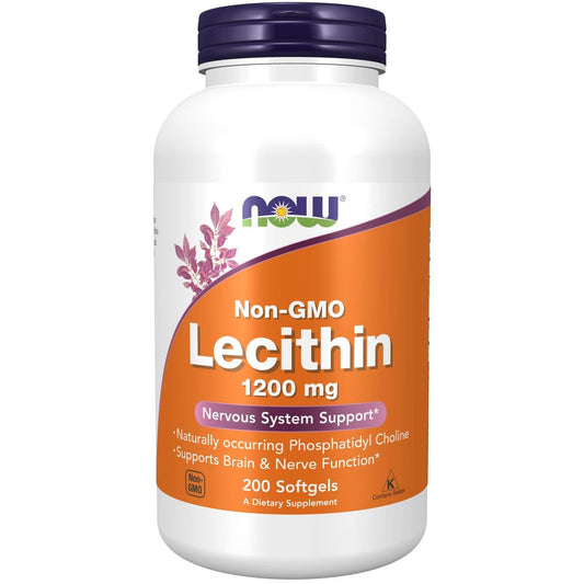 NOW Foods Lecithin 1200 mg – 200 Softgels mit natürlich vorkommendem Phosphatidylcholin