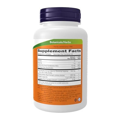 NOW Foods Prostat Unterstützung mit Sägepalme, Brennnessel & Lycopin – 90 Softgels