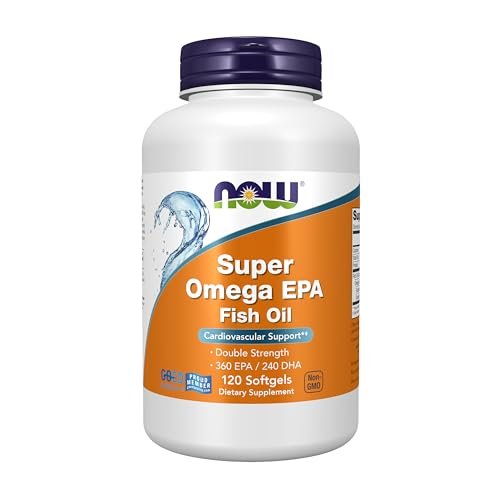 NOW Foods Super Omega EPA 360 / 240 DHA – 120 Weichkapseln, Molekulardestilliertes Omega-3 Nahrungsergänzungsmittel