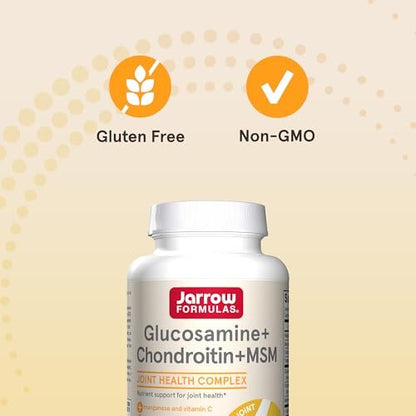 Jarrow Formulas Glucosamin, Chondroitin und MSM Kapseln – Gelenkunterstützung mit Vitamin C und Mangan, 120 Kapseln, 30-Tage-Vorrat