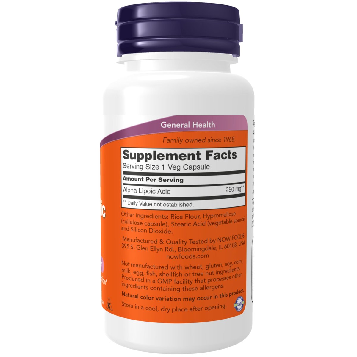 NOW Foods Alpha-Liponsäure 250 mg, 60 Kapseln – Antioxidans zur Unterstützung der Glutathionproduktion