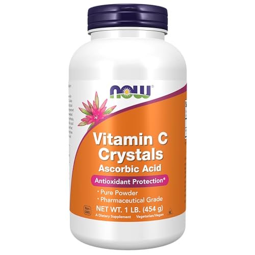 NOW Foods Vitamin C Kristalle (Ascorbinsäure) – Antioxidans-Schutz, 454 g
