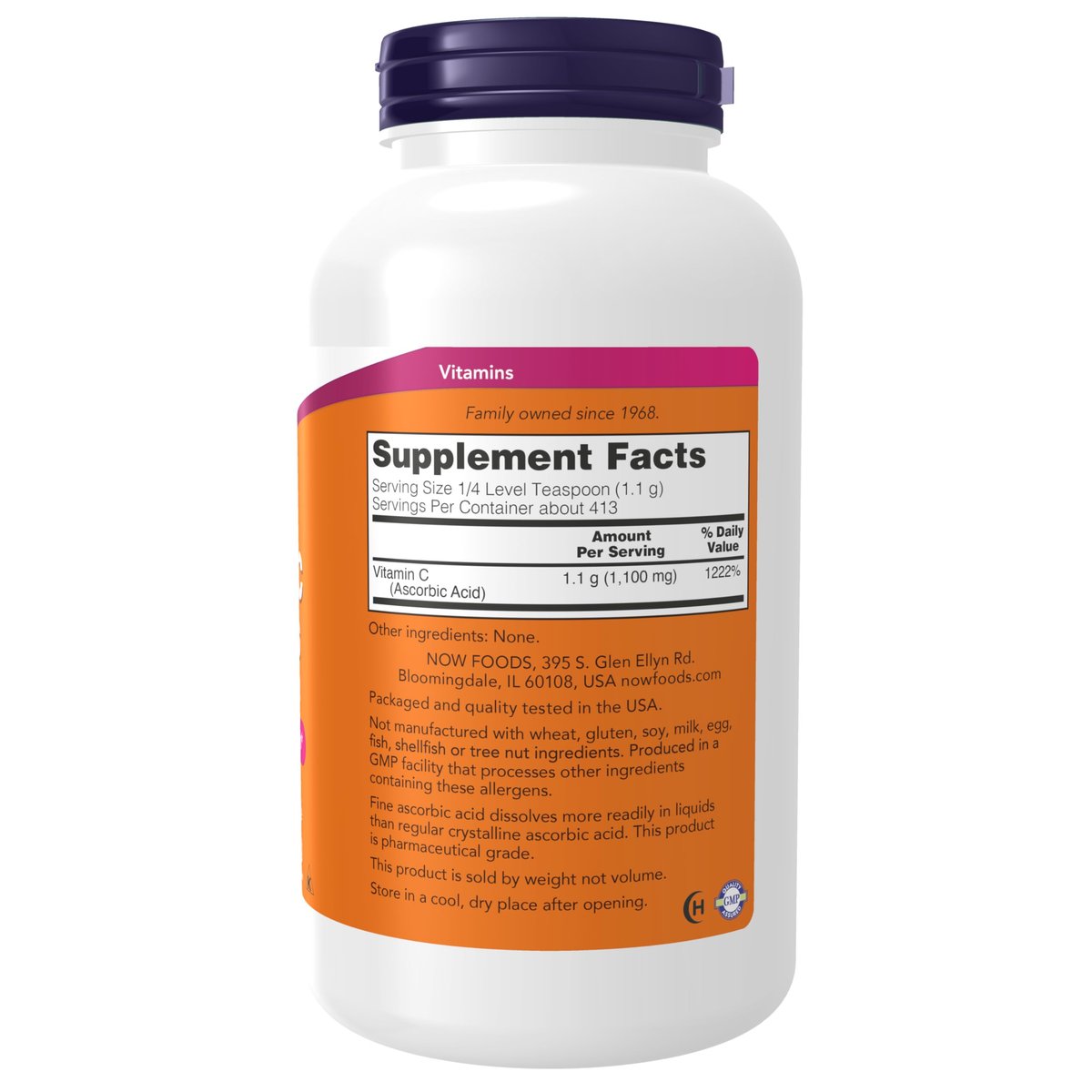 NOW Foods Vitamin C Kristalle (Ascorbinsäure) – Antioxidans-Schutz, 454 g