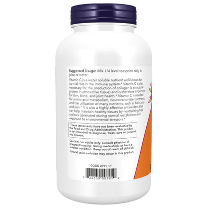 NOW Foods Vitamin C Kristalle (Ascorbinsäure) – Antioxidans-Schutz, 454 g