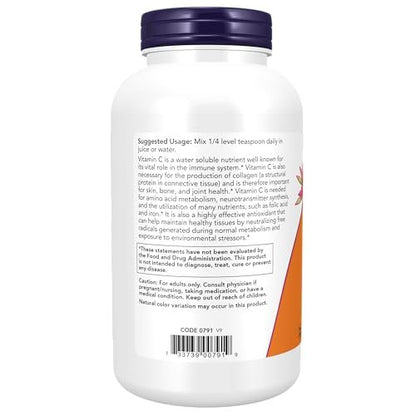 NOW Foods Vitamin C Kristalle (Ascorbinsäure) – Antioxidans-Schutz, 454 g