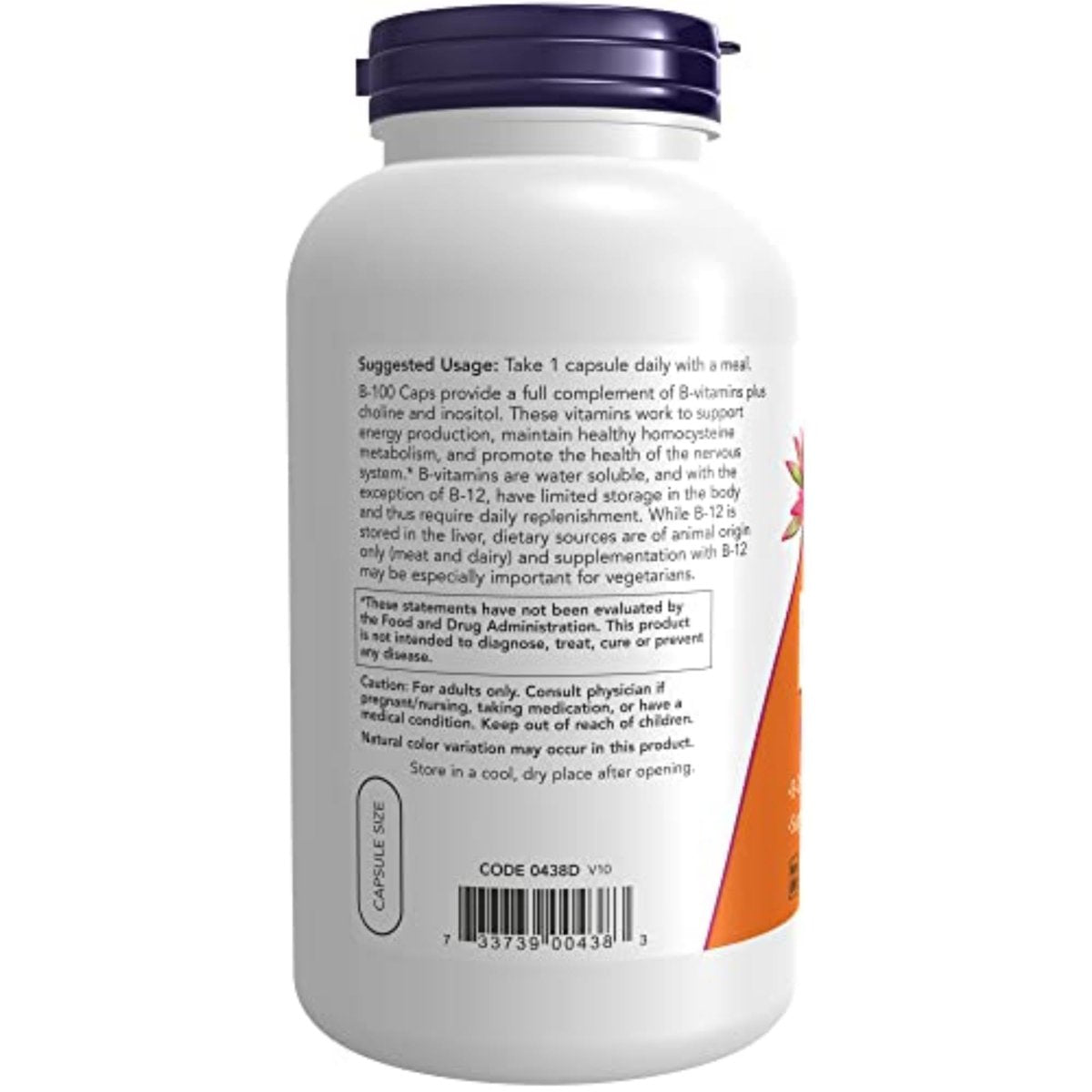 NOW Foods Vitamin B-100, 250 Veg Kapseln – Für Energieproduktion und Nervensystem