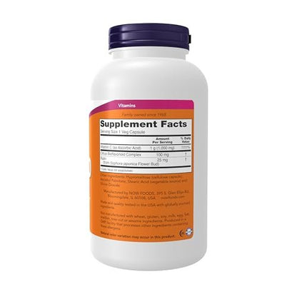 NOW Foods Vitamin C-1.000 mit 100 mg Bioflavonoiden, Antioxidantien-Schutz*, 250 vegane Kapseln