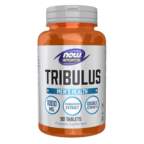 NOW Foods Tribulus Terrestris 1000 mg Doppelte Stärke – 90 Tabletten für Männergesundheit
