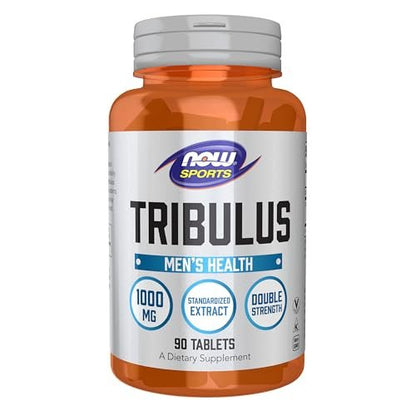 NOW Foods Tribulus Terrestris 1000 mg Doppelte Stärke – 90 Tabletten für Männergesundheit