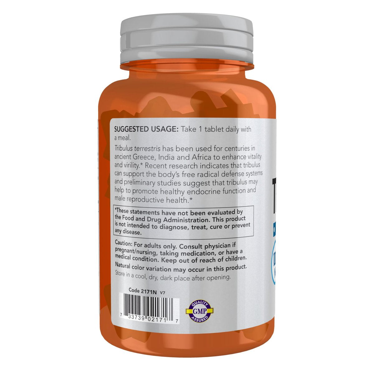 NOW Foods Tribulus Terrestris 1000 mg Doppelte Stärke – 90 Tabletten für Männergesundheit