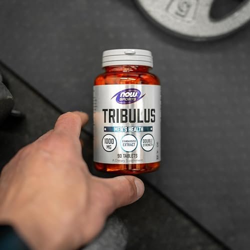 NOW Foods Tribulus Terrestris 1000 mg Doppelte Stärke – 90 Tabletten für Männergesundheit