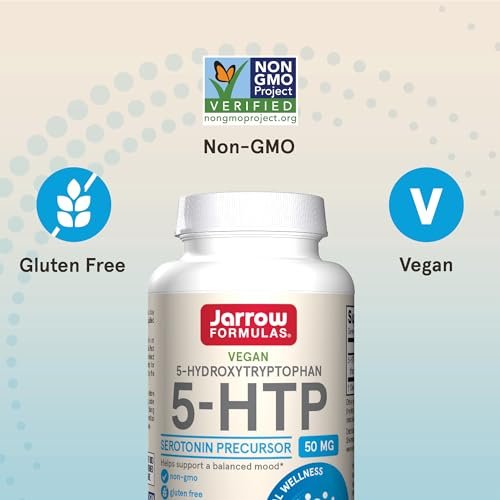 Jarrow Formulas 5-HTP 50mg – Gehirn- und Gedächtnisunterstützung, 90 Kapseln