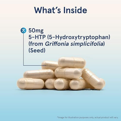Jarrow Formulas 5-HTP 50mg – Gehirn- und Gedächtnisunterstützung, 90 Kapseln