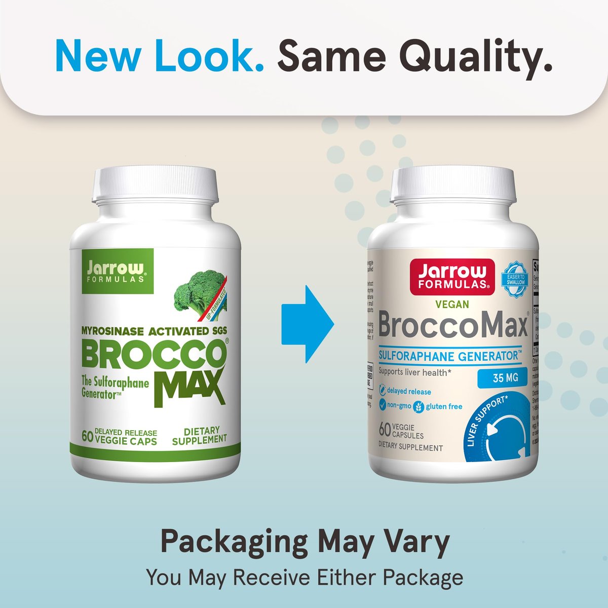 Jarrow Formulas BroccoMax Sulforaphan-Generator 35 mg, Sulforaphan-Glucosinolat & Myrosinase, Brokkolisamen-Ergänzung für Lebergesundheit, 60 Kapseln mit verzögerter Freisetzung, 30-Tage-Versorgung