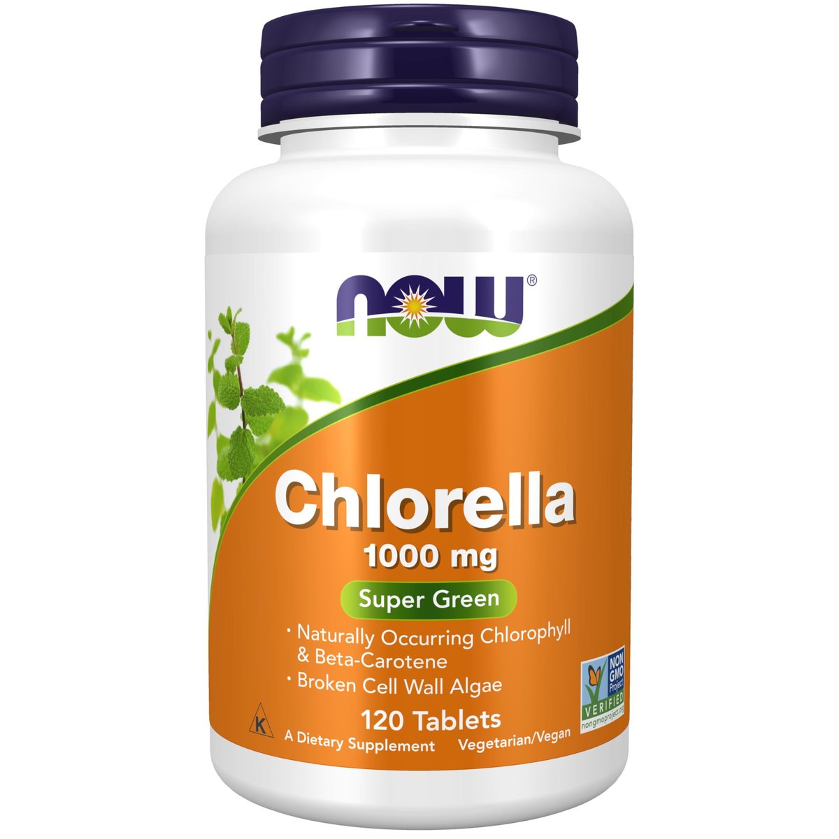 NOW Foods Chlorella 1000 mg – 120 Tabletten mit natürlichem Chlorophyll, Beta-Carotin, Carotinoiden, Vitamin C, Eisen und Protein