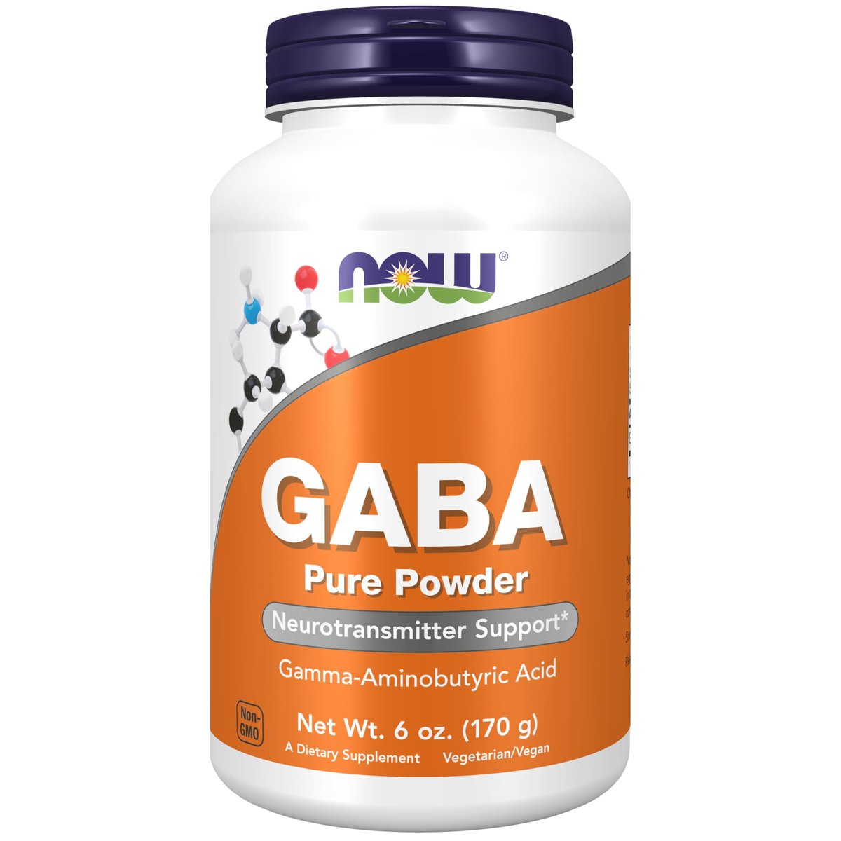 NOW Foods GABA (Gamma-Aminobutyrat) Pulver – 170 g, Neurotransmitter-Unterstützung