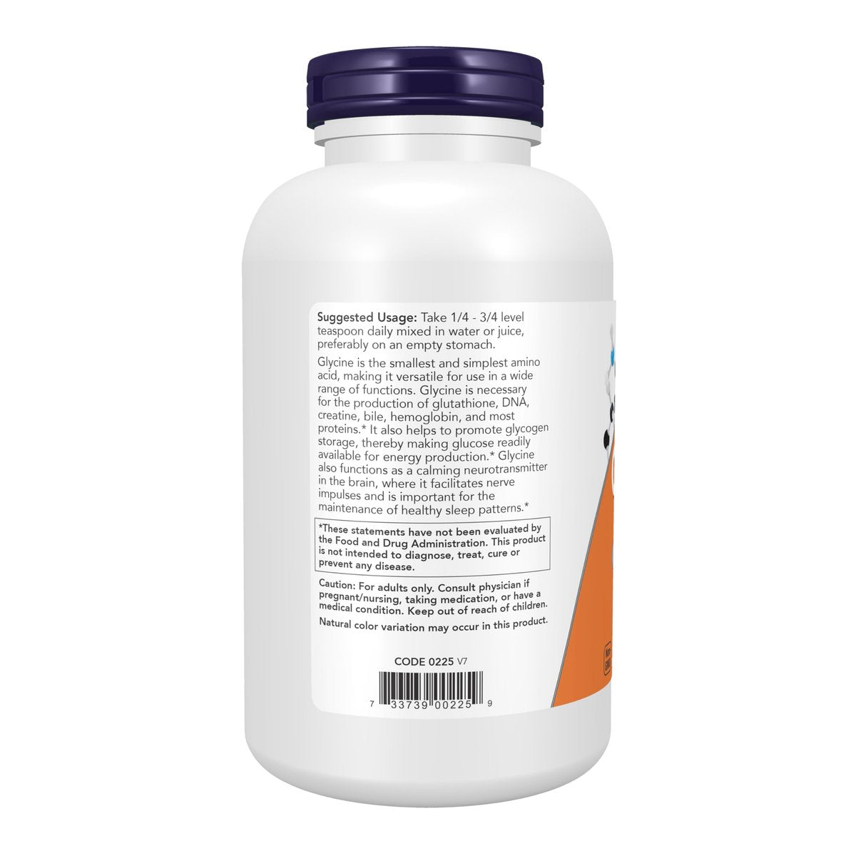 NOW Foods Glycin-Pulver, reines Pulver für erholsamen Schlaf und Neurotransmitter-Unterstützung, 1 Pfund (454 g)