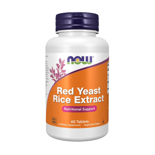 NOW Foods Roter Reis (Monascus purpureus) 1.200 mg – 60 Tabletten, Nahrungsergänzungsmittel
