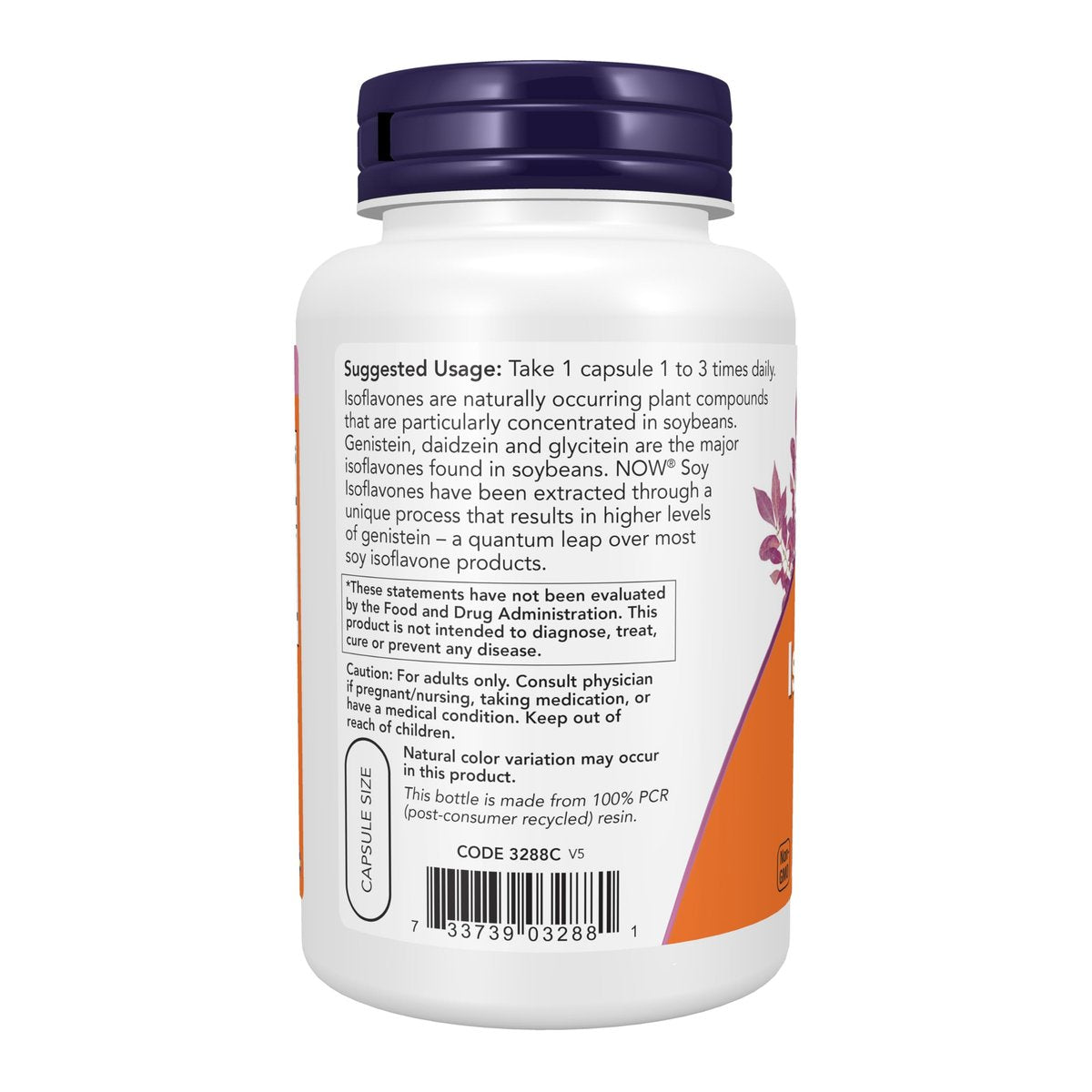 NOW Foods Soja-Isoflavone, 60 mg (pflanzliche Verbindungen, besonders konzentriert in Sojabohnen, wie Genistein, Daidzein und Glycitein), 120 vegane Kapseln