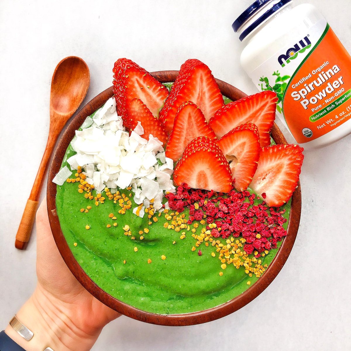NOW Foods Bio Spirulina Pulver – 4 Unzen (113 g), reich an Beta-Carotin (Vitamin A) und B-12, mit natürlich vorkommender GLA und Chlorophyll