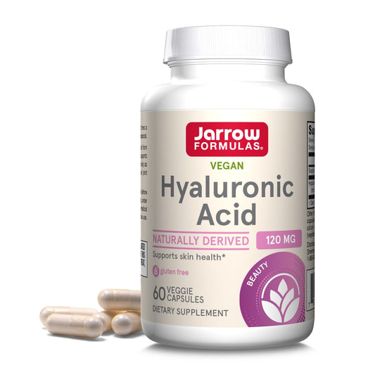 Jarrow Formulas Hyaluronsäure 120 mg – Nahrungsergänzungsmittel für Hautgesundheit, 60 vegane Kapseln, 30-Tage-Versorgung
