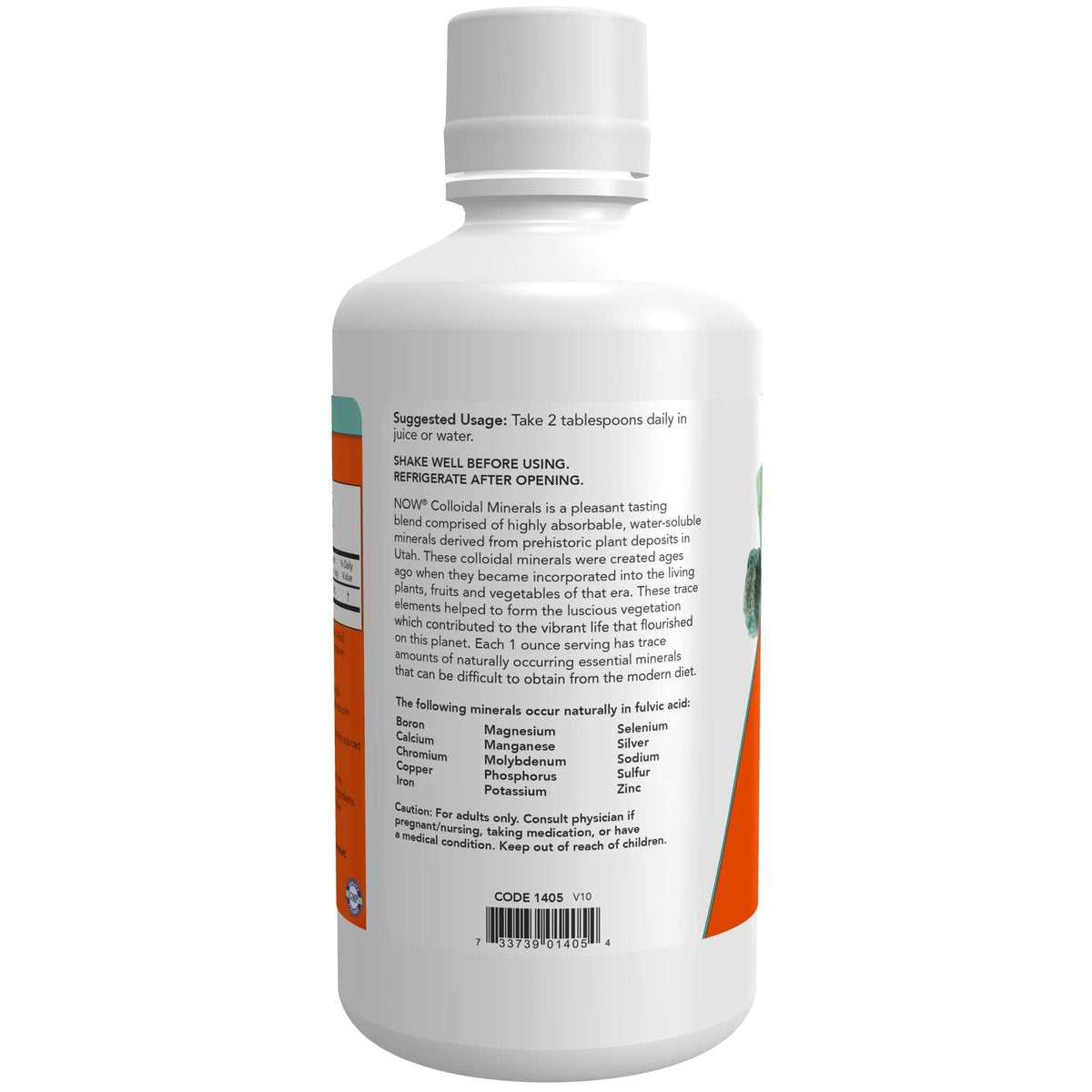 NOW Foods Kolloidale Mineralien Flüssigkeit, pflanzlich gewonnen, essentielle Spurenelemente, 946 ml