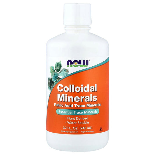NOW Foods Kolloidale Mineralien Flüssigkeit, pflanzlich gewonnen, essentielle Spurenelemente, 946 ml