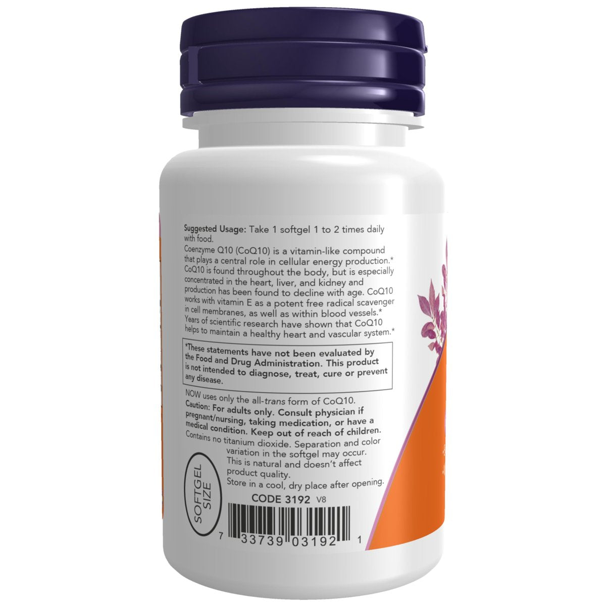 NOW Foods CoQ10 50 mg – Hochwertiges, fermentiertes Coenzym Q10 in All-Trans-Form, 50 Weichkapseln