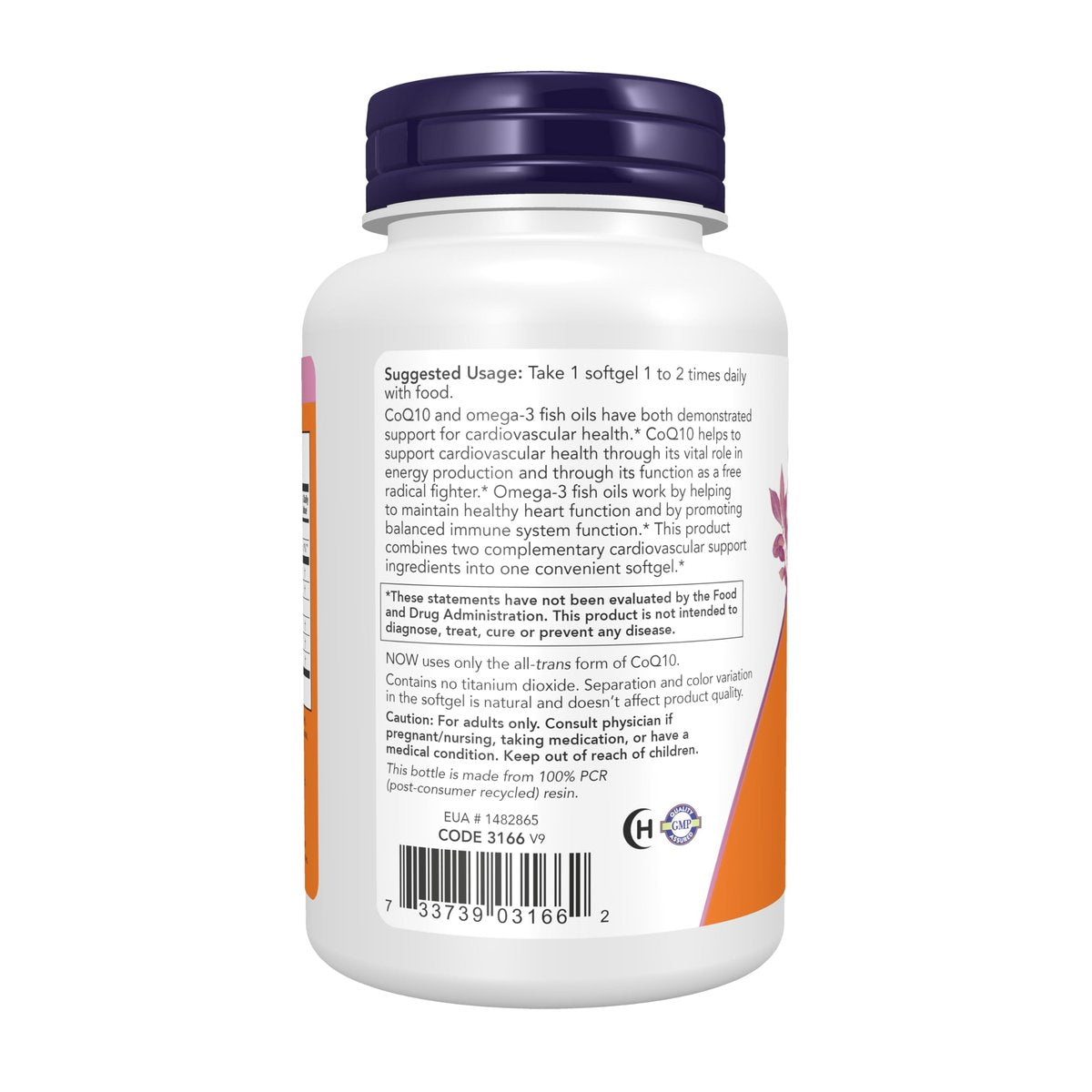 NOW Foods CoQ10 60 mg mit Omega-3 Fischöl – 120 Softgels für die Herz-Kreislauf-Gesundheit