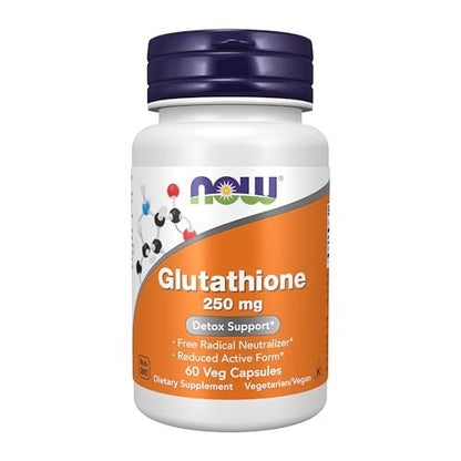NOW Foods Glutathion 250 mg – 60 vegane Kapseln zur Unterstützung der Entgiftung und als Antioxidans