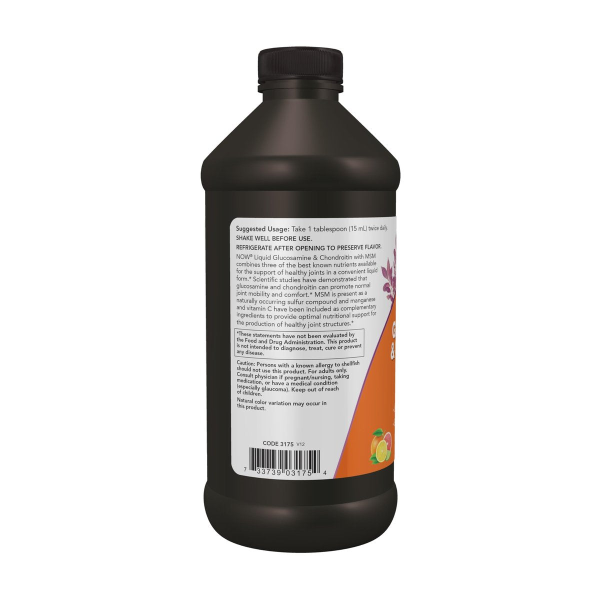 NOW Supplements, Glucosamin & Chondroitin mit MSM, Flüssig, für Gelenkgesundheit, Beweglichkeit und Komfort*, 473 ml