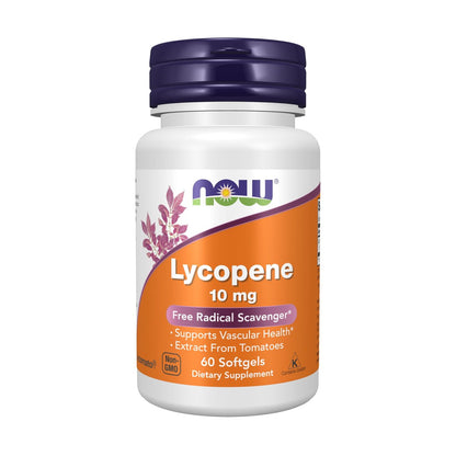 NOW Foods Lycopin 10 mg – Natürlicher Tomatenextrakt, 60 Softgels