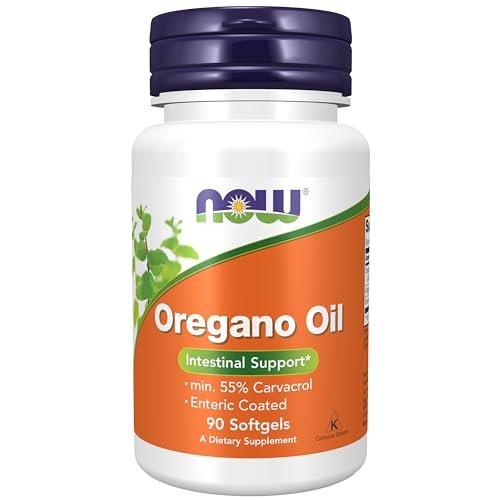 NOW Foods Oregano-Öl mit Ingwer und Fenchelöl, magensaftresistent, 90 Weichkapseln