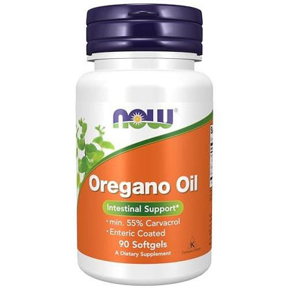 NOW Foods Oregano-Öl mit Ingwer und Fenchelöl, magensaftresistent, 90 Weichkapseln