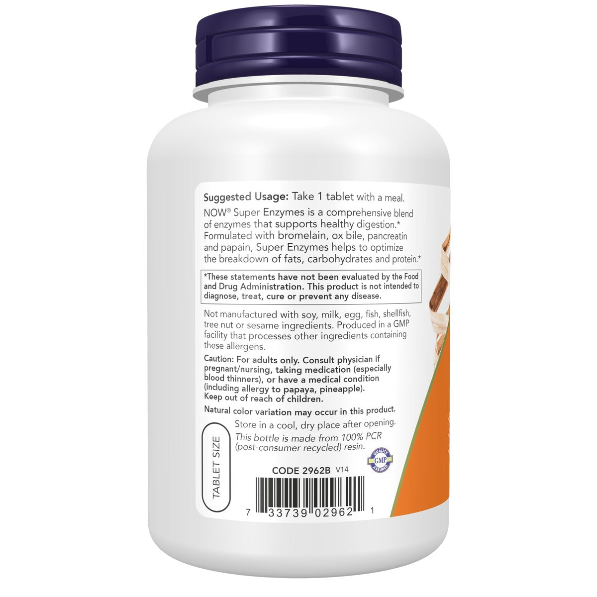NOW Foods Super Enzyme Komplex mit Bromelain, Ochsen Galle, Pankreatin und Papain – 180 Tabletten