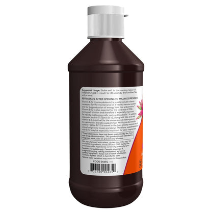 NOW Foods Vitamin B-12 Komplex Liquid, Energieproduktion*, Unterstützung des Nervensystems*, 240 ml
