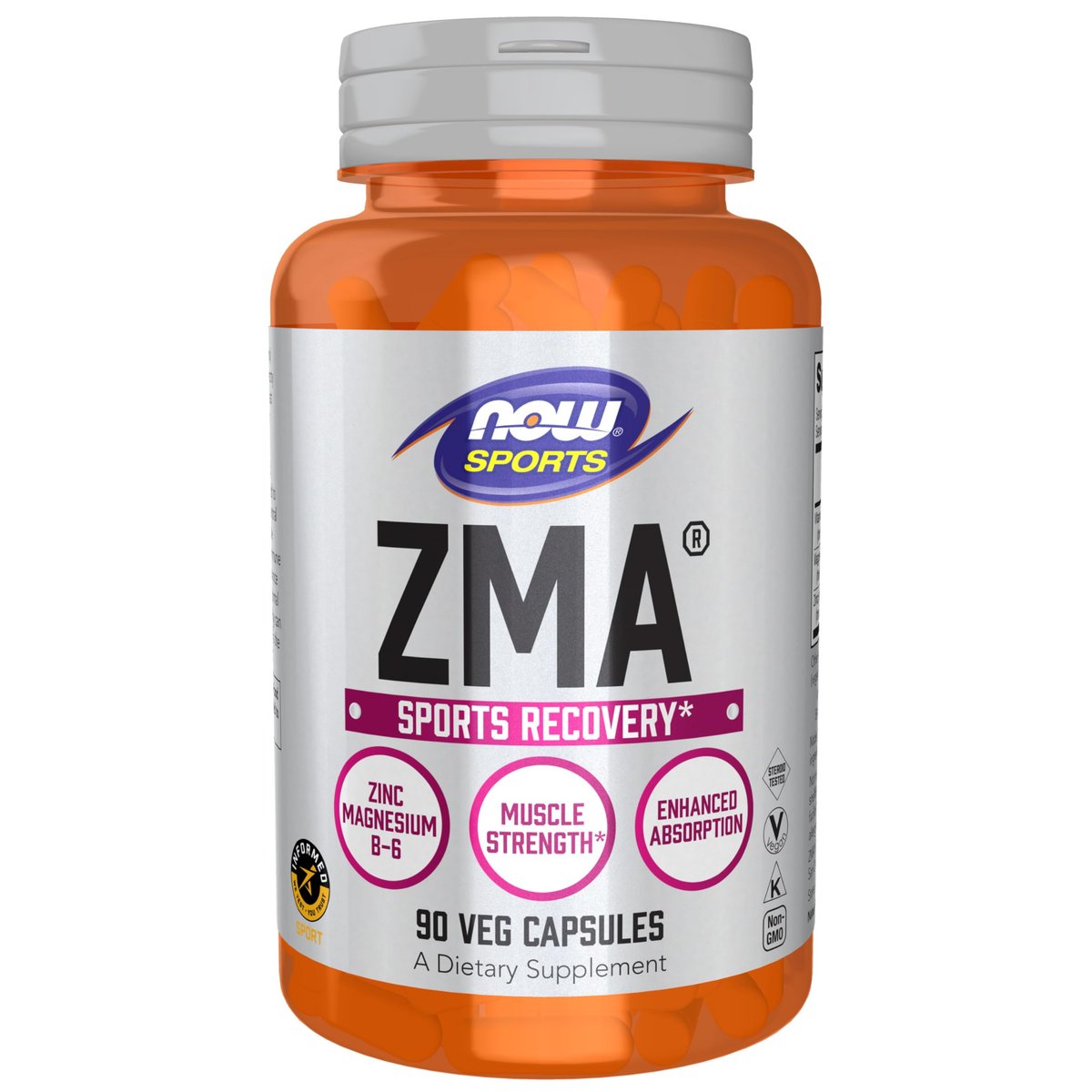 NOW Foods ZMA – Zink, Magnesium & Vitamin B-6 für verbesserte Erholung & Absorption, 90 Kapseln