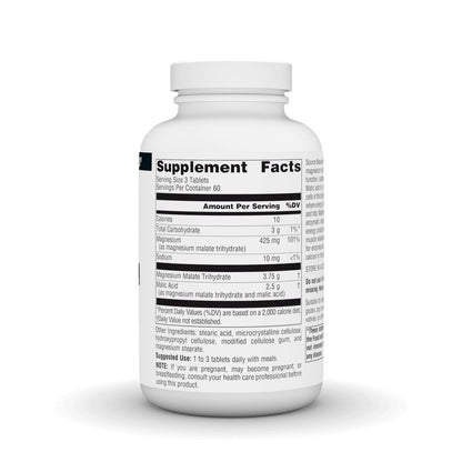 Source Naturals Magnesium Malat – 3750 mg pro Portion – Essentielles Magnesium und Äpfelsäure Präparat – 180 Tabletten