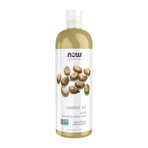 NOW Foods Solutions, Rizinusöl, 100 % rein, vielseitige Hautpflege, Mehrzweck-Hautweichmacher, 473 ml