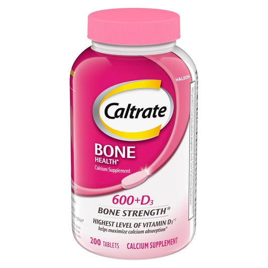Caltrate 600 Plus D3 Calcium und Vitamin D Tabletten – 200 Stück für starke Knochen