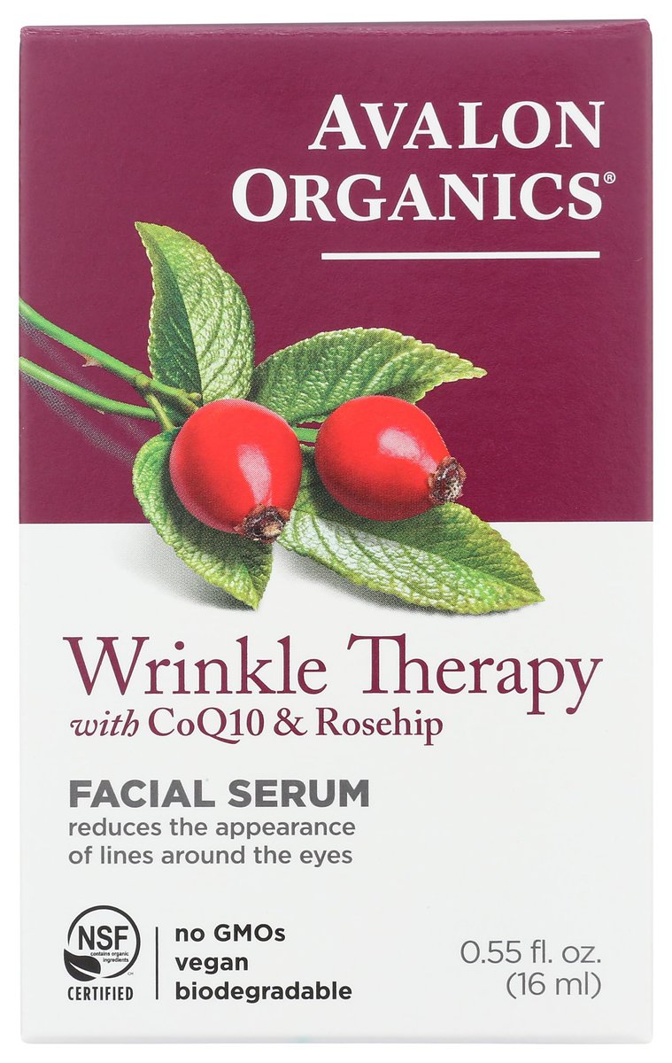 Avalon Organics Wrinkle Therapy Gesichtsserum mit CoQ10 & Hagebutte, 0,55 oz
